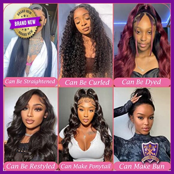 26in Human Hair 360 Lace Front Wig Body Wave Glueless Pre Plucked main image 4